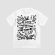 SCRIBBLE" Tee (V2)  (BLACK / WHITE) (Essential Cotton T-Shirt)